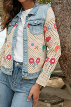 Load image into Gallery viewer, Lola amazing crochet denim jacket