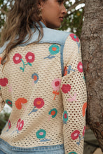 Load image into Gallery viewer, Lola amazing crochet denim jacket