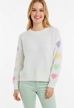 Load image into Gallery viewer, Pippa heart sleeve knit off white sweater
