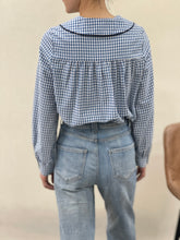 Load image into Gallery viewer, Fifi gingham floral collar shirt