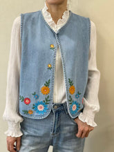 Load image into Gallery viewer, Fifi embroidered denim waistcoat
