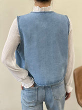 Load image into Gallery viewer, Fifi embroidered denim waistcoat