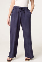 Load image into Gallery viewer, Lucy navy pinstripe relaxed trousers