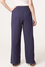 Load image into Gallery viewer, Lucy navy pinstripe relaxed trousers